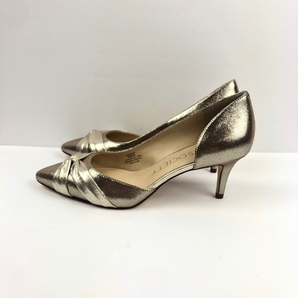 Sole Society Women's WMNS Gold Heels New With Box - Picture 4 of 6